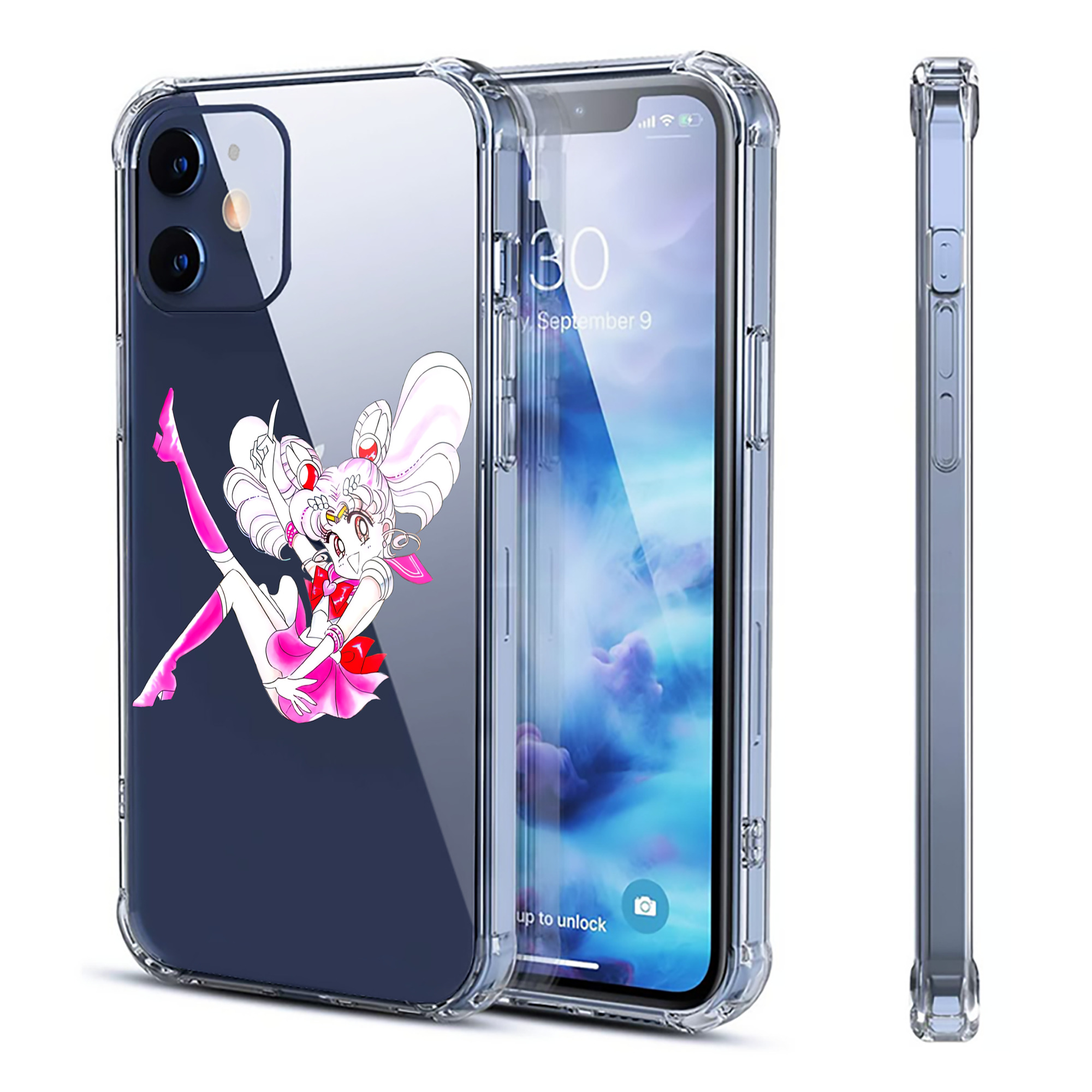 （画像用） 美少女戦士セーラームーン ちびうさ Sailor Moon Chibiusa Tsukino Usagi Small Lady Serenity 【iPhone 12シリーズ対応】透明スマホケース（クリアソフトケース）